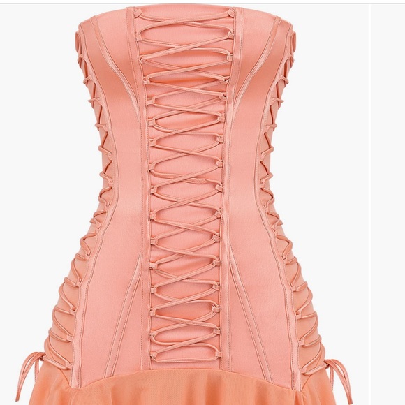 NWOT House of CB Sirena Satin Mini Dress - Picture 4 of 6